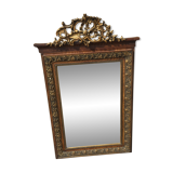 Antique mirror in gilded wood 96 x 58.5 cm
