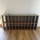Large antique workshop cabinet with patinated wooden compartments, 20th century.