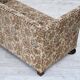 1950s, Danish 2-seater sofa, beige/ brown furniture fabric, oak wood.