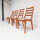 Set of Danish spindle chairs by JK Mobler, 1970s