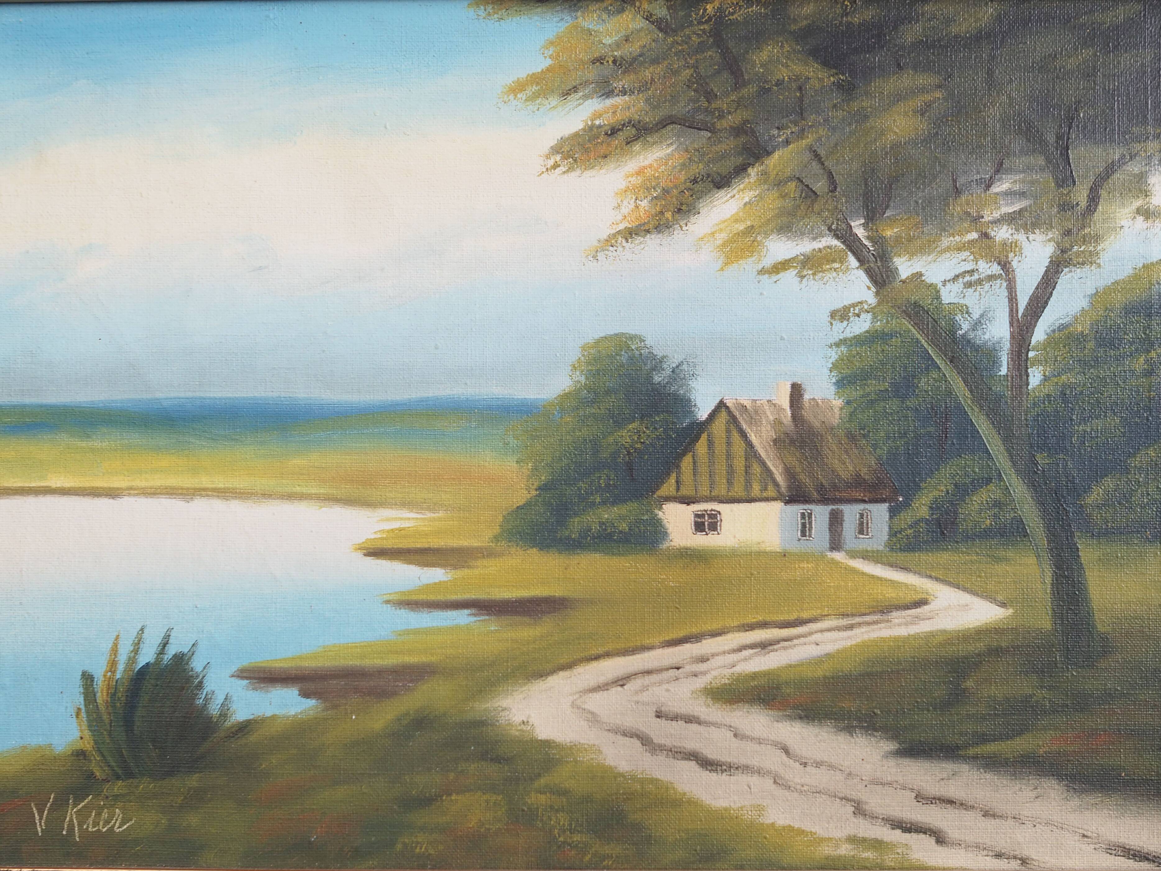 Painting „The Way to Home”, Scandinavian design, 1970s, by V. Kier