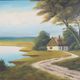 Painting „The Way to Home”, Scandinavian design, 1970s, by V. Kier
