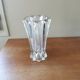 Vintage origami-style crystal vase