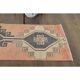 1970s Vintage Turkish Oushak Handmade Wool Cotton Orange Runner Rug 80X332