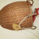 Vintage rattan basket for knitting and work