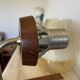 Danish modern teak and amber glass wall sconce, 1960s