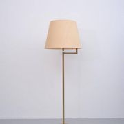Lampe de sol en laiton vintage avec bras pivotant, années 1970