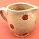 Old milk jug / ceramic cream pot with polka dots traditional Savoyard pottery
