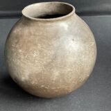 Vase boule – Grès émaillé irisé – Colette Biquand de 1991