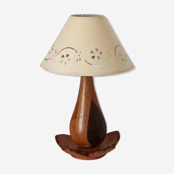 Vintage wooden table lamp