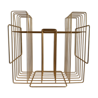 Golden vintage magazine holder