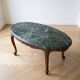 Large antique coffee table in Louis XV style – green marble top