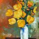 Pierre gross (xxe) bouquet de tulipes jaunes