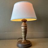 Lampe à poser en bois tourné