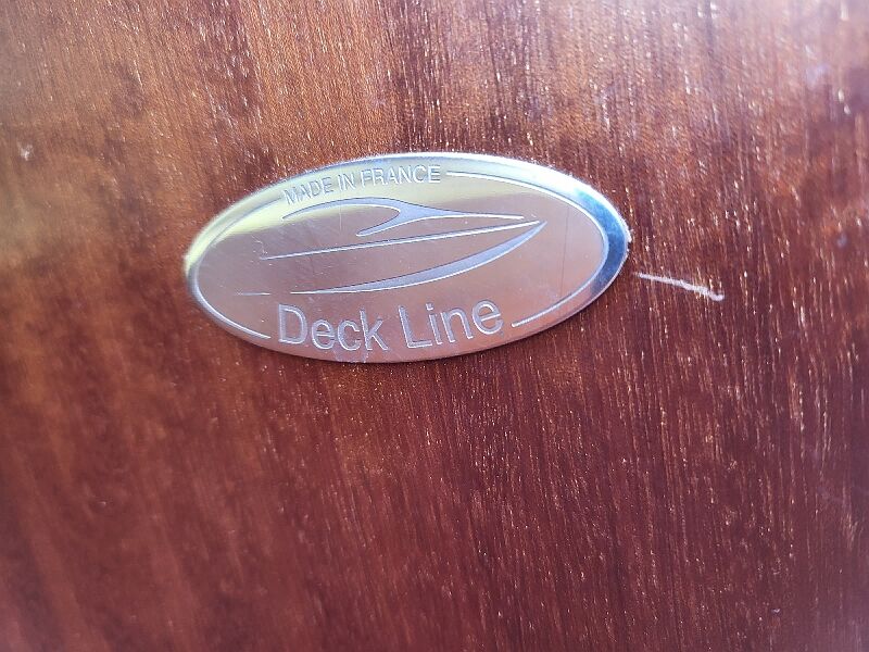 Bar or shop counter and 2 deck lina stools polyester boat hull