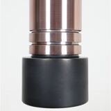 Set of 2 space age pendant lamps / Mid-century Danish modern design / Aluminum / Copper / 1960s / 1970s