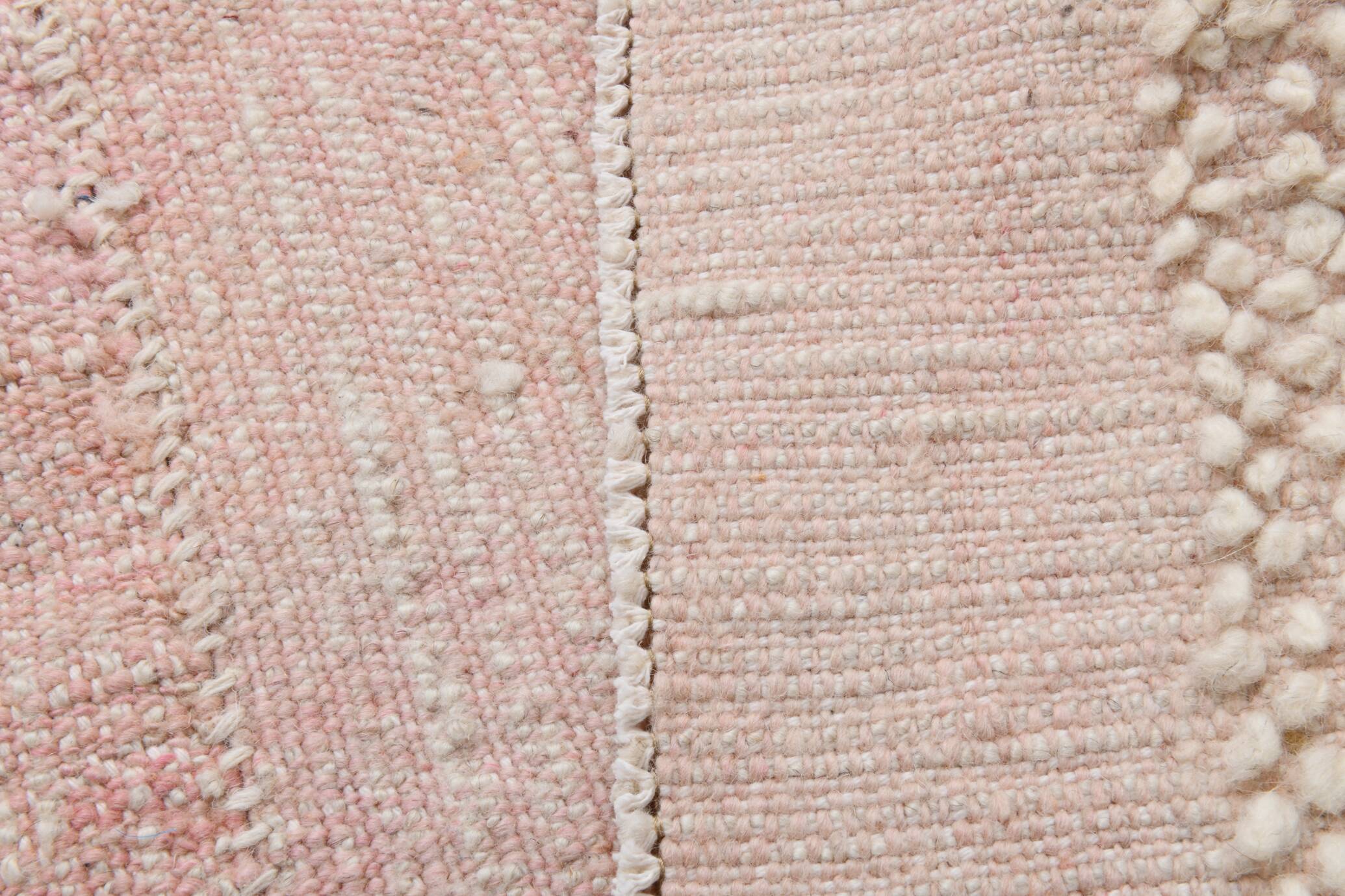 9x11 Pink & Beige Soft Wool Vintage Rug, 263x330Cm SK 33962