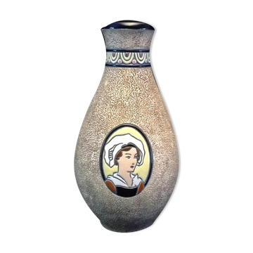 Art Déco céramiste (LE) Emile Laget Grand  Vase céramique Impérial Amphora  Forme balustre  ...