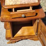 Paire de chevets bois année 50