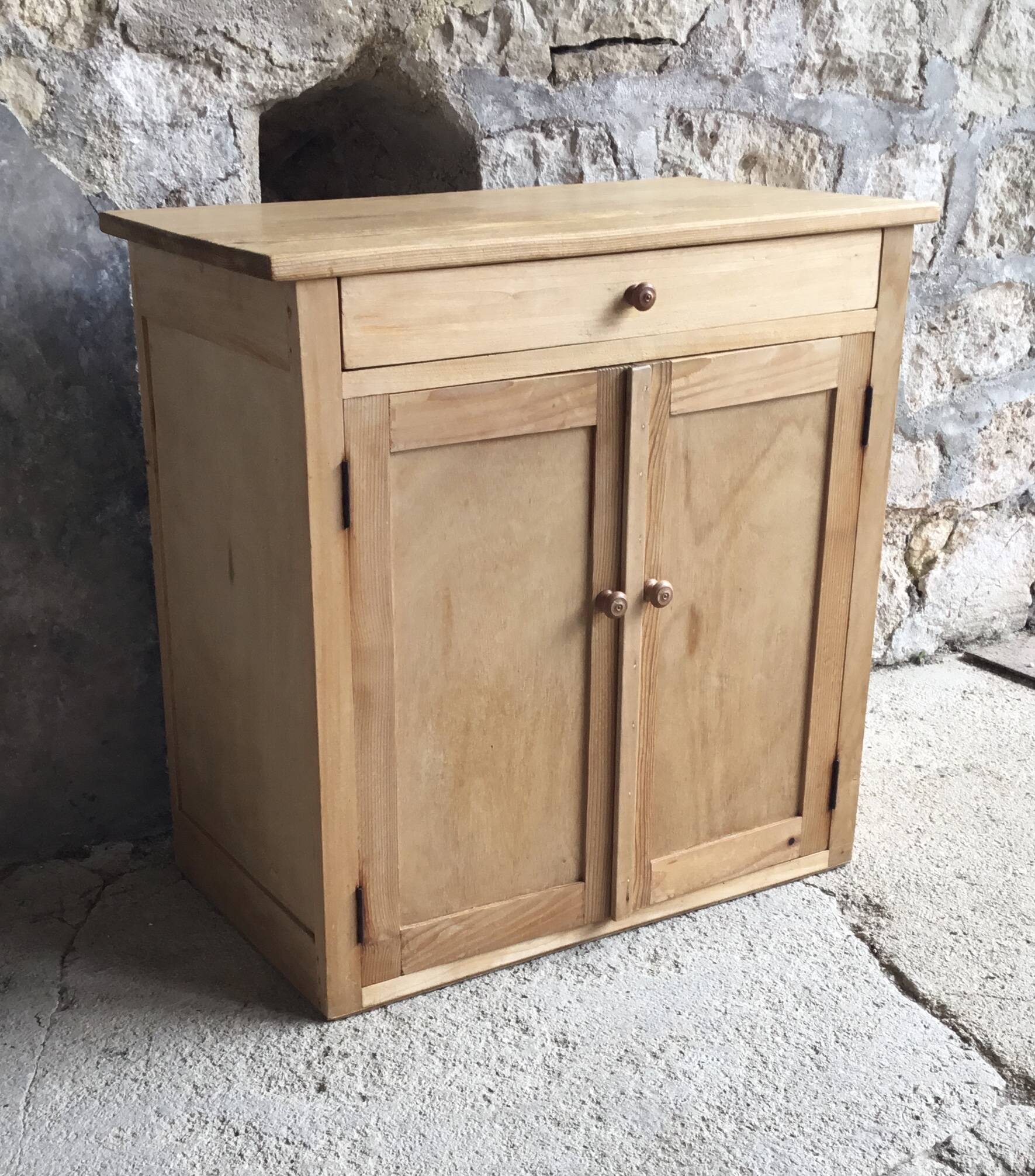 Parisian sideboard in raw wood - vintage 1960