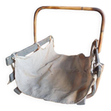 Log storage basket bamboo wood