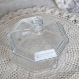 Arcoroc vintage transparent glass sugar bowl