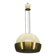 1970s NAPAKO Space Age Brass and Cream Pendant Light, Czechoslovakia