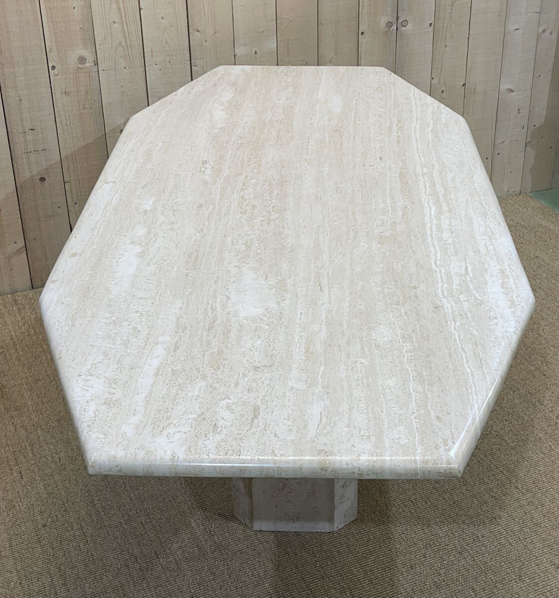 Travertine table from the 1970s from Roche Bobois