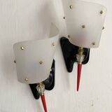 Pair of 50s-60s wall lights