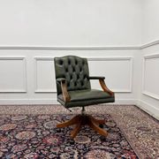 Green English Chesterfield Desk Chair