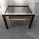 Table basse 80' chrome laiton vintage