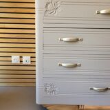 Art Deco chest of drawers with moustache encroachment