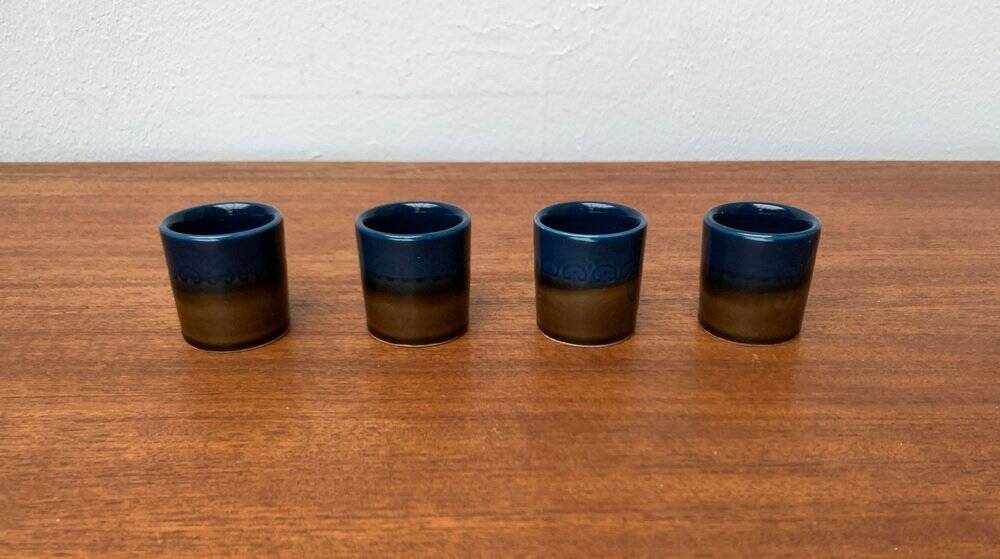 Verres à shots Brotzeit Studio Line allemands vintage en céramique de Rosenthal, lot de 4