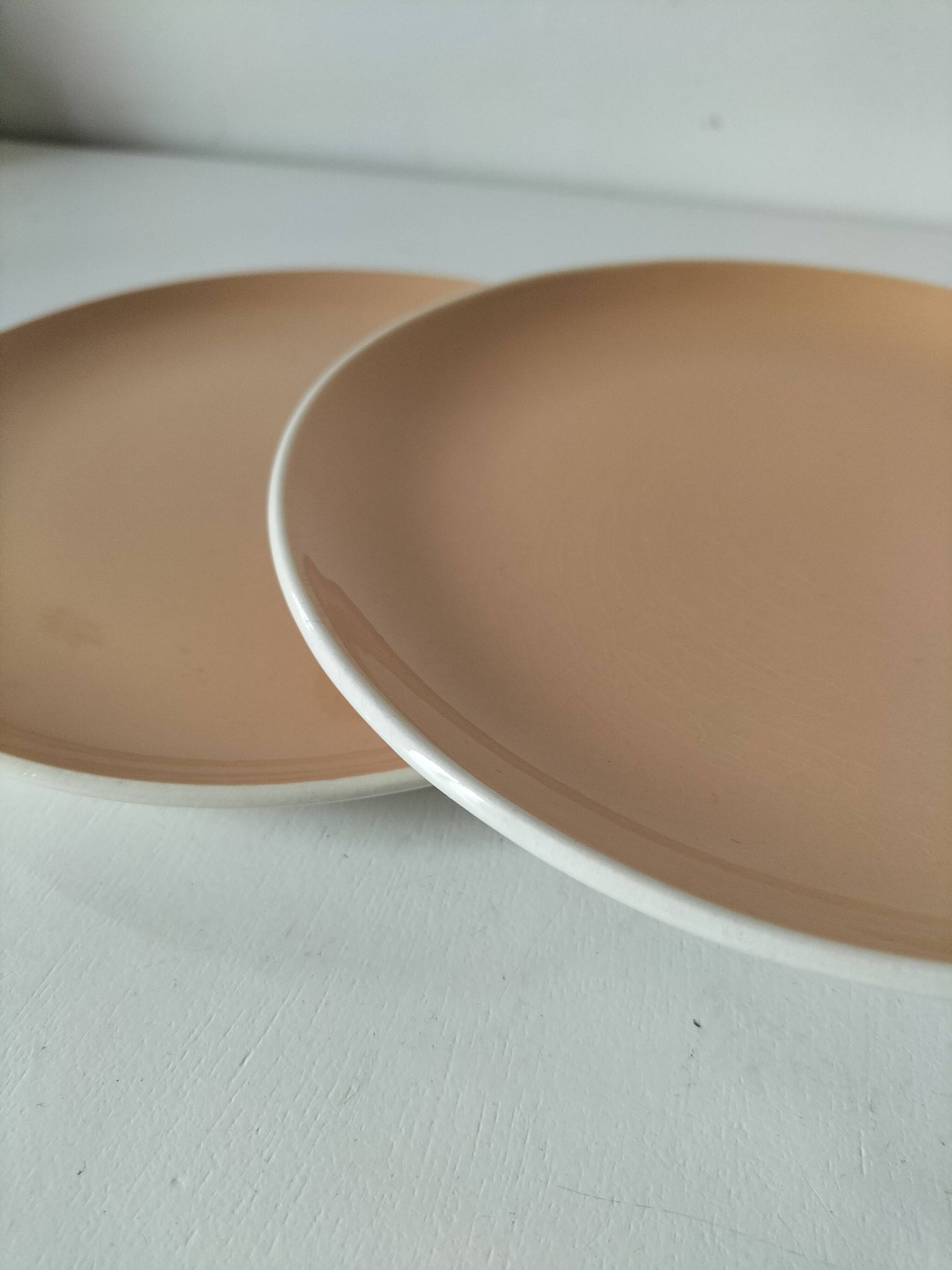 Set of three dessert plates Villeroy & Boch Mettlach powder pink