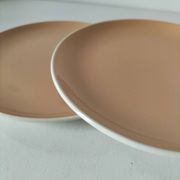 Set of three dessert plates Villeroy & Boch Mettlach powder pink