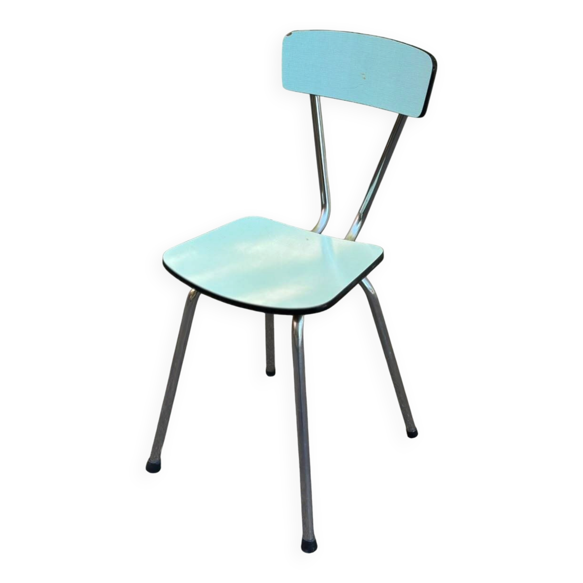 Vintage pastel blue/sea green Formica chair — Retro 50s/60s