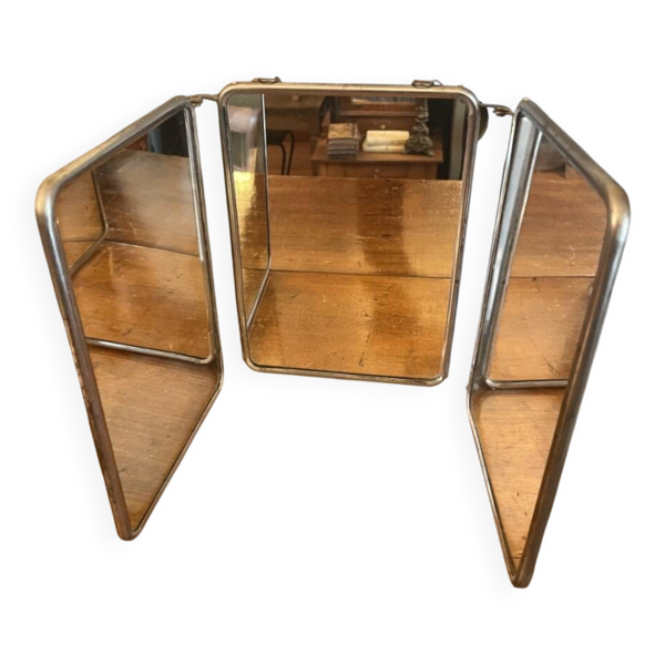 Miroir de coiffeur 3 volets vintage