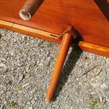 Coffee table in exotic wood vintage tapered foot