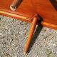 Coffee table in exotic wood vintage tapered foot