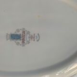 Large serving dish pontesa patterns blue flowers in vintage porcelain