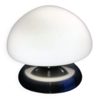 Vintage Table Lamp • Mushroom • Steel & Frosted Glass • Space Age • 1980