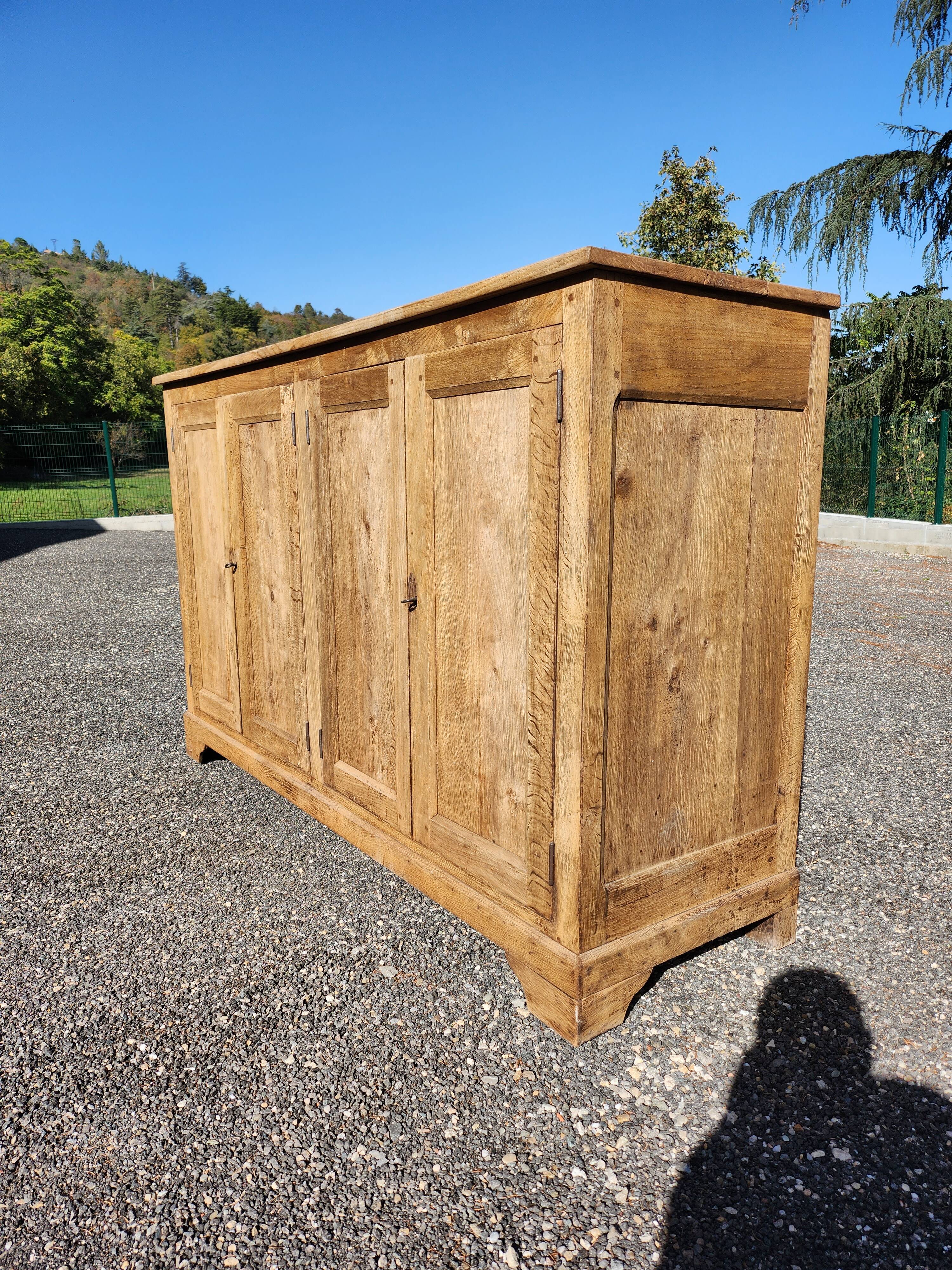 Old oak sideboard natural raw wood trade furniture