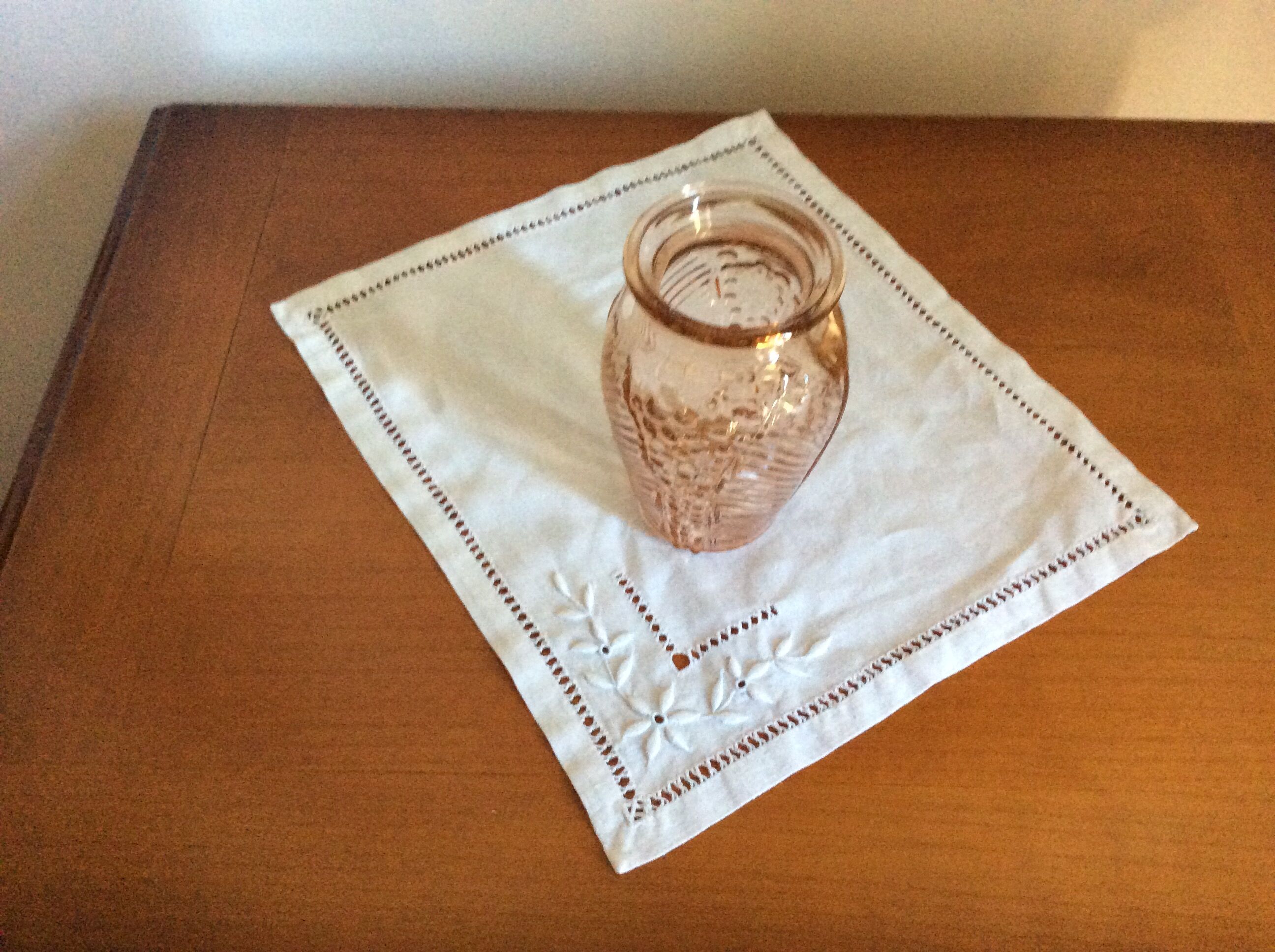 Pink glass vase