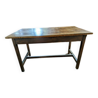 Solid oak farm table early 20th century