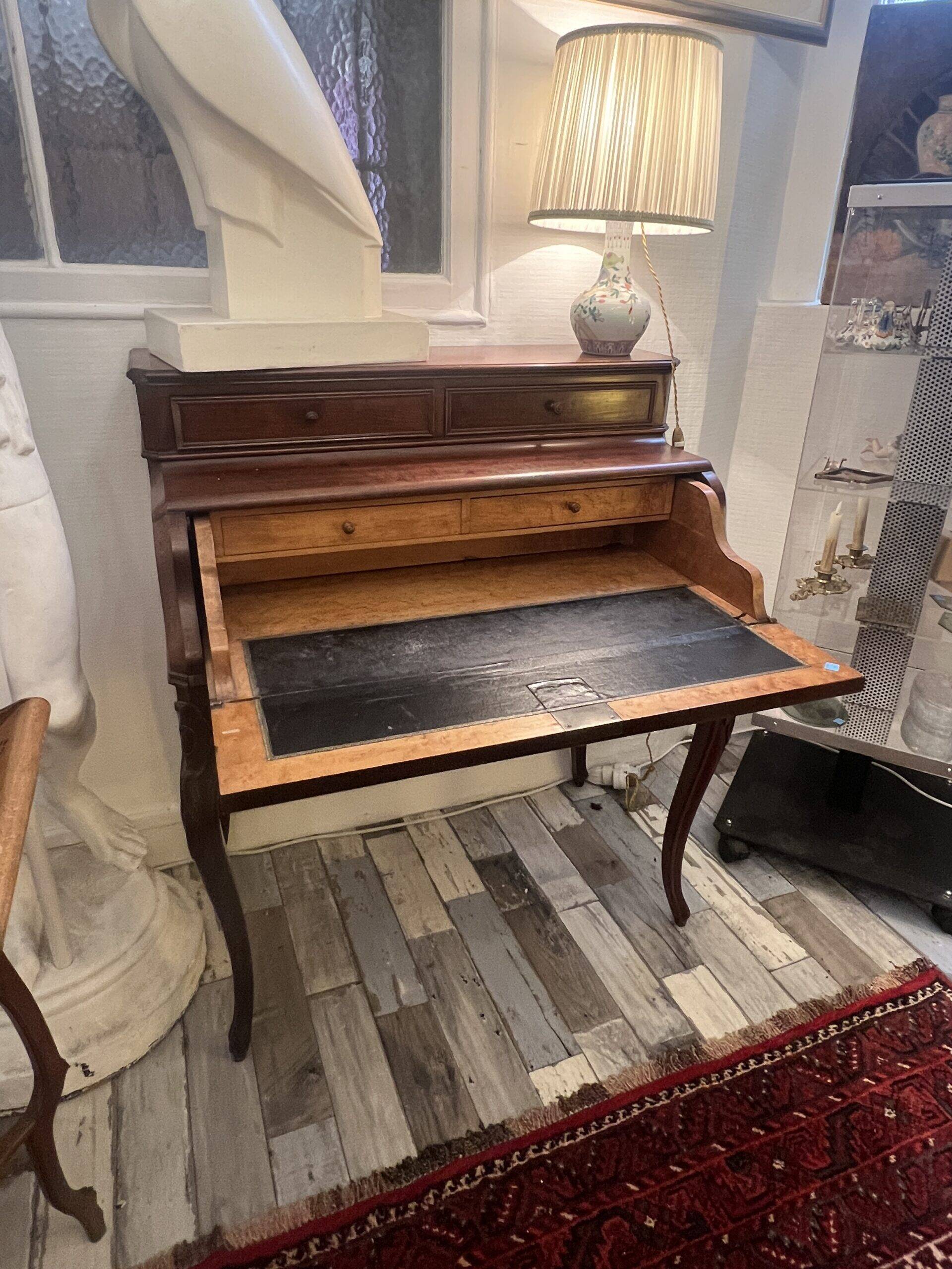 Small Napoleon III mahogany secretary desk, 19th century