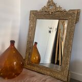 Napoleon III mirror with pediment - 92x63cm