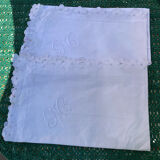Set of gc embroidered pillowcases