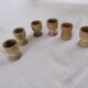 6 olive wood shells