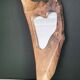 Brutalist mirror made of olive wood