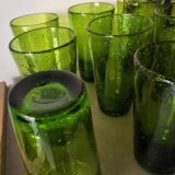 9 Vintage Blown Glass Glasses